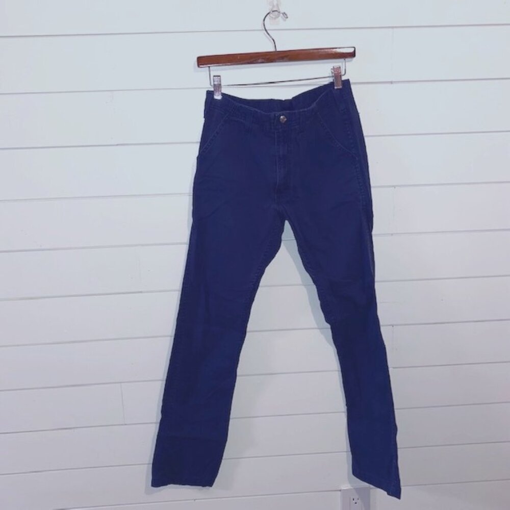 Topo Designs men's Large 30 Navy Pants with Button Closure – Rugged, Stylish